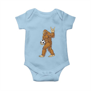 Funny Bigfoot Soccer Player Baby Onesie Folklore Cryptid Gift TS12 Light Blue Print Your Wear
