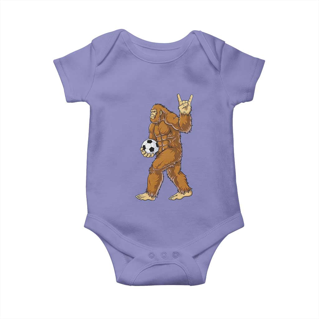Funny Bigfoot Soccer Player Baby Onesie Folklore Cryptid Gift TS12 Violet Print Your Wear
