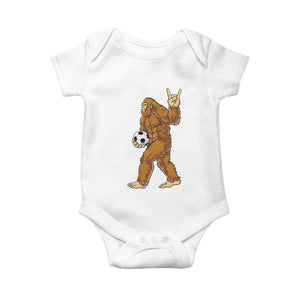 Funny Bigfoot Soccer Player Baby Onesie Folklore Cryptid Gift TS12 White Print Your Wear