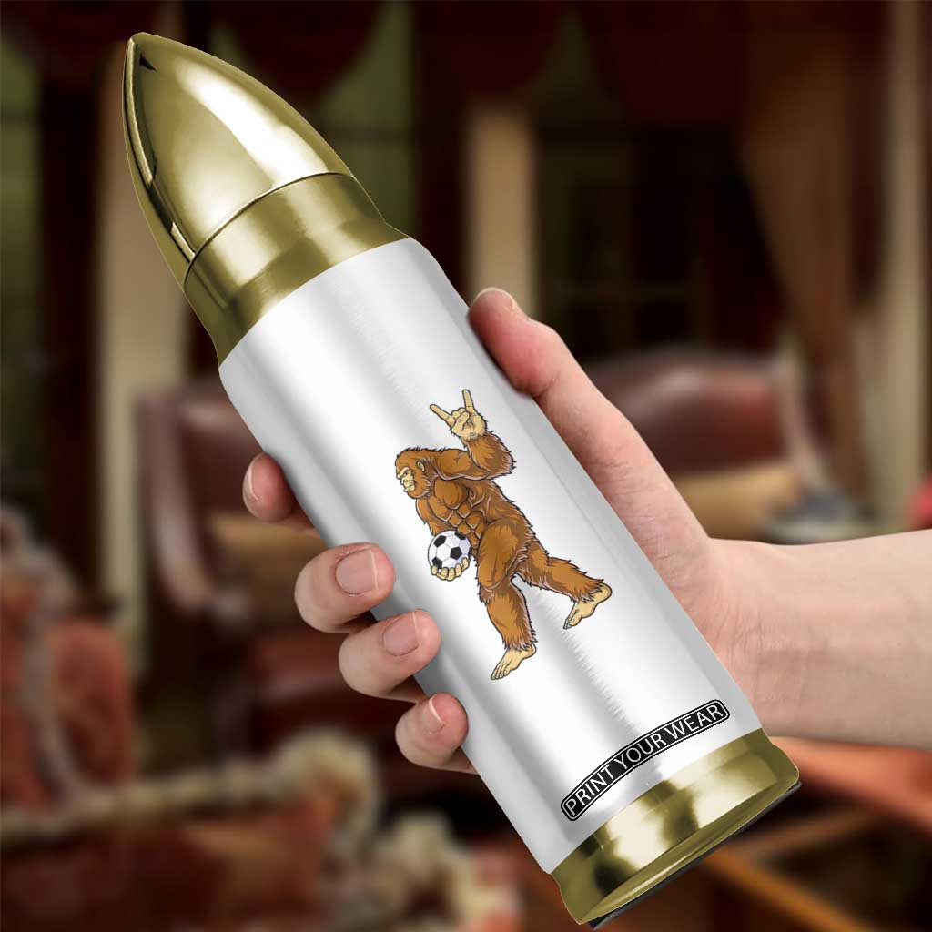 Funny Bigfoot Soccer Player Bullet Tumbler Folklore Cryptid Gift TS12 Print Your Wear