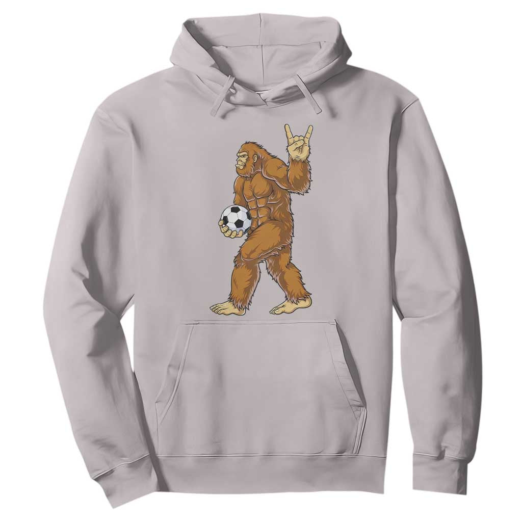 Funny Bigfoot Soccer Player Hoodie Folklore Cryptid Gift TS12 Ice Gray Print Your Wear