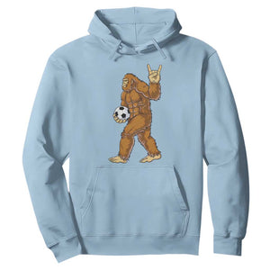 Funny Bigfoot Soccer Player Hoodie Folklore Cryptid Gift TS12 Light Blue Print Your Wear