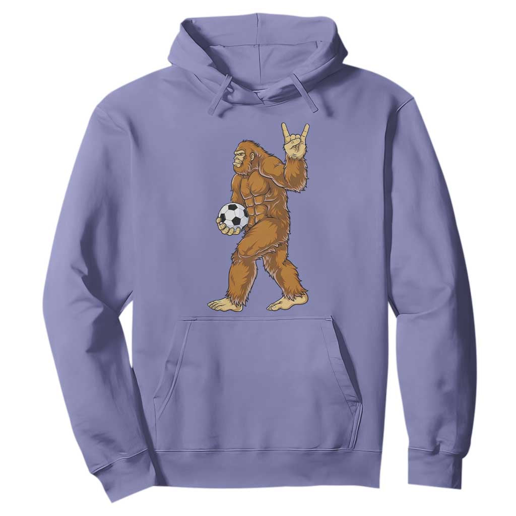Funny Bigfoot Soccer Player Hoodie Folklore Cryptid Gift TS12 Violet Print Your Wear