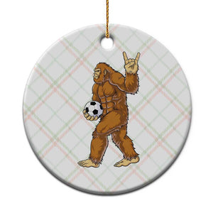 Funny Bigfoot Soccer Player Ceramic Ornament Folklore Cryptid Gift TS12 1pc Christmas Plaid Print Your Wear