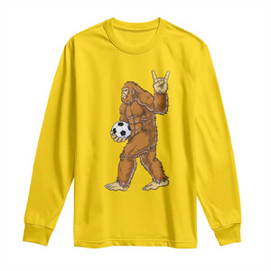 Funny Bigfoot Soccer Player Long Sleeve Shirt Folklore Cryptid Gift TS12 Daisy Print Your Wear