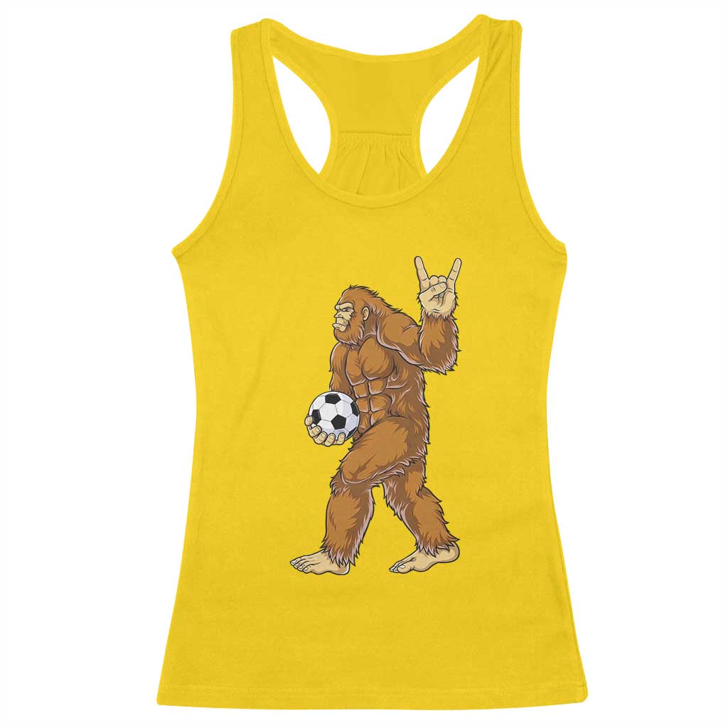 Funny Bigfoot Soccer Player Racerback Tank Top Folklore Cryptid Gift TS12 Daisy Print Your Wear