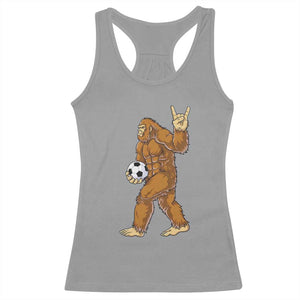 Funny Bigfoot Soccer Player Racerback Tank Top Folklore Cryptid Gift TS12 Sport Gray Print Your Wear