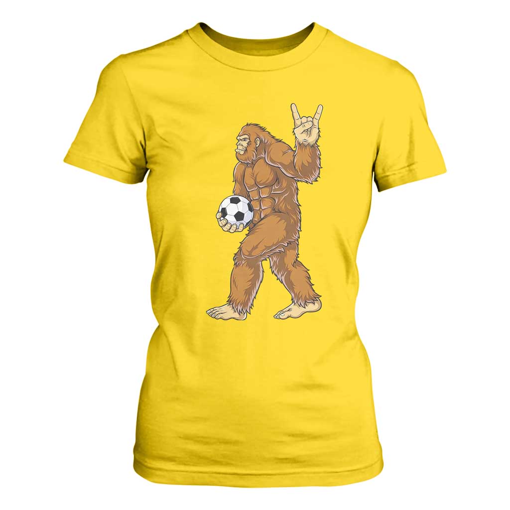 Funny Bigfoot Soccer Player T Shirt For Women Folklore Cryptid Gift TS12 Daisy Print Your Wear