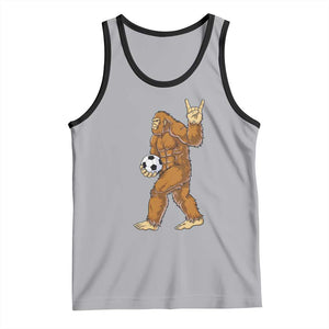 Funny Bigfoot Soccer Player Tank Top Folklore Cryptid Gift TS12 Athletic Heather Black Print Your Wear