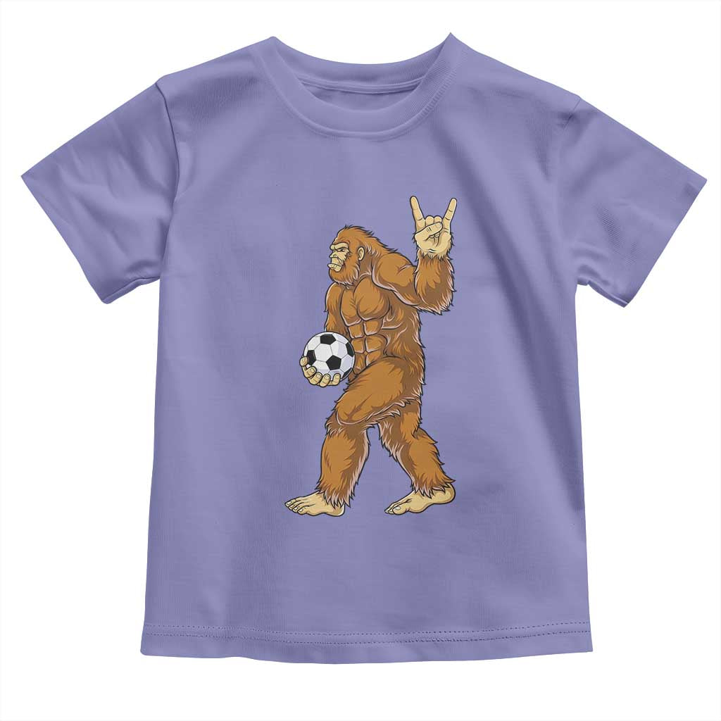 Funny Bigfoot Soccer Player Toddler T Shirt Folklore Cryptid Gift TS12 Violet Print Your Wear