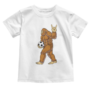 Funny Bigfoot Soccer Player Toddler T Shirt Folklore Cryptid Gift TS12 White Print Your Wear
