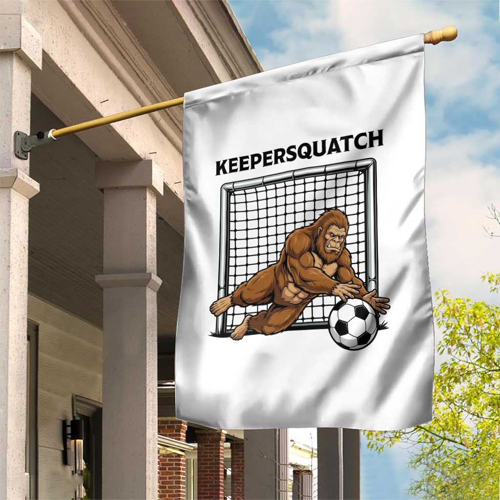 Funny Bigfoot Soccer Goalkeeper Garden Flag Keepersquatch TS12 Print Your Wear