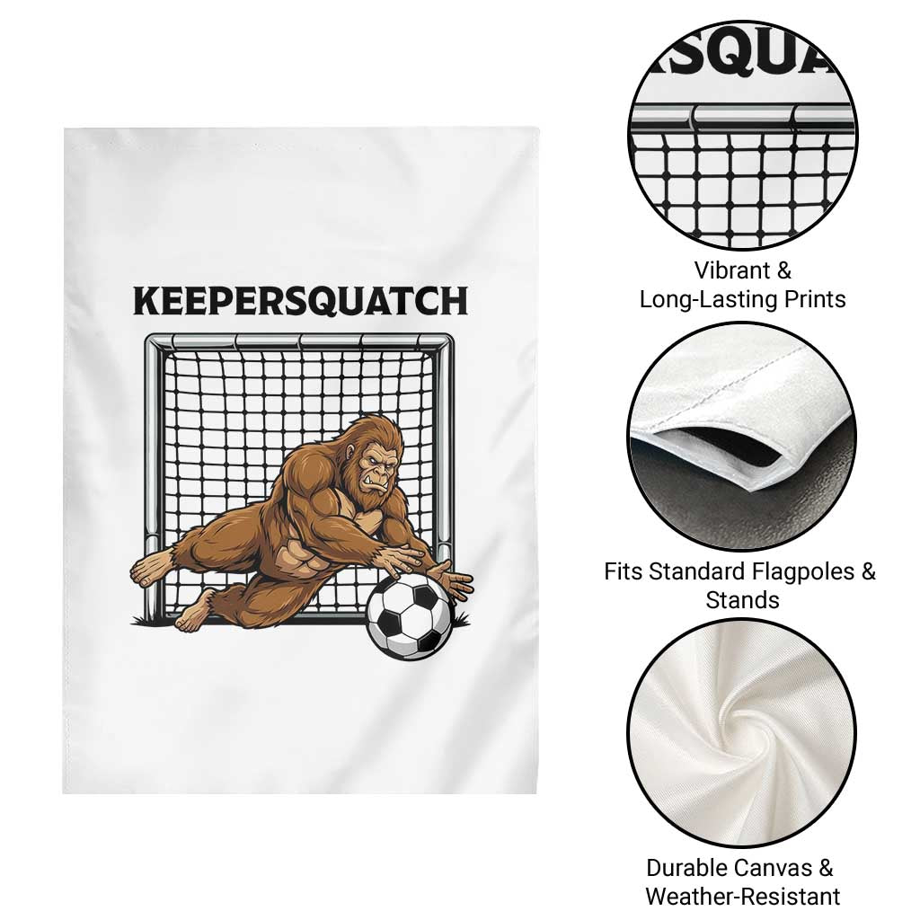 Funny Bigfoot Soccer Goalkeeper Garden Flag Keepersquatch TS12 Print Your Wear