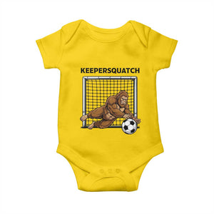 Funny Bigfoot Soccer Goalkeeper Baby Onesie Keepersquatch TS12 Daisy Print Your Wear
