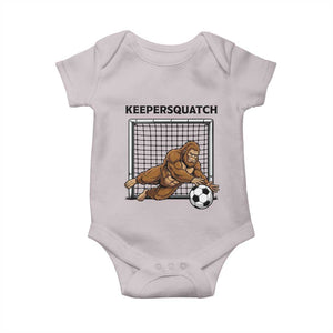 Funny Bigfoot Soccer Goalkeeper Baby Onesie Keepersquatch TS12 Ice Gray Print Your Wear