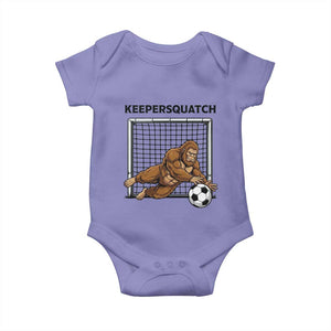 Funny Bigfoot Soccer Goalkeeper Baby Onesie Keepersquatch TS12 Violet Print Your Wear