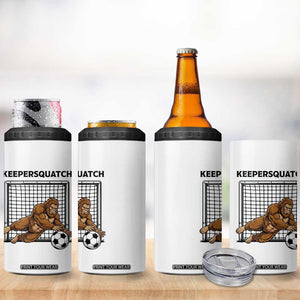Funny Bigfoot Soccer Goalkeeper 4 in 1 Can Cooler Tumbler Keepersquatch TS12 Print Your Wear