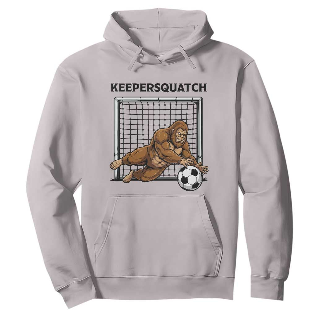 Funny Bigfoot Soccer Goalkeeper Hoodie Keepersquatch TS12 Ice Gray Print Your Wear