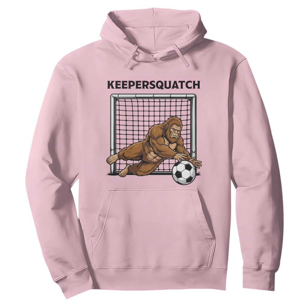 Funny Bigfoot Soccer Goalkeeper Hoodie Keepersquatch TS12 Light Pink Print Your Wear