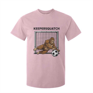 Funny Bigfoot Soccer Goalkeeper T Shirt For Kid Keepersquatch TS12 Light Pink Print Your Wear