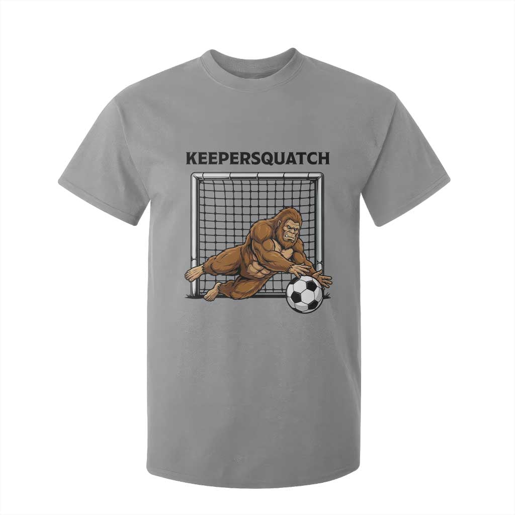 Funny Bigfoot Soccer Goalkeeper T Shirt For Kid Keepersquatch TS12 Sport Gray Print Your Wear