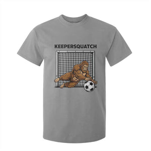Funny Bigfoot Soccer Goalkeeper T Shirt For Kid Keepersquatch TS12 Sport Gray Print Your Wear