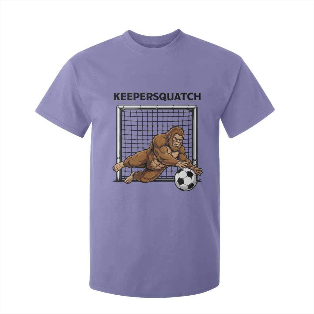 Funny Bigfoot Soccer Goalkeeper T Shirt For Kid Keepersquatch TS12 Violet Print Your Wear
