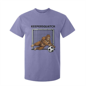 Funny Bigfoot Soccer Goalkeeper T Shirt For Kid Keepersquatch TS12 Violet Print Your Wear