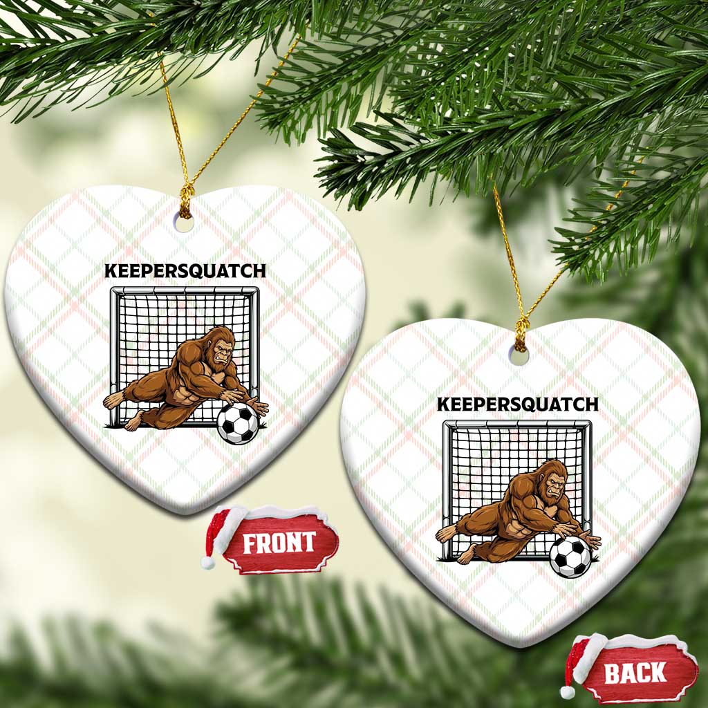 Funny Bigfoot Soccer Goalkeeper Ceramic Ornament Keepersquatch TS12 Print Your Wear