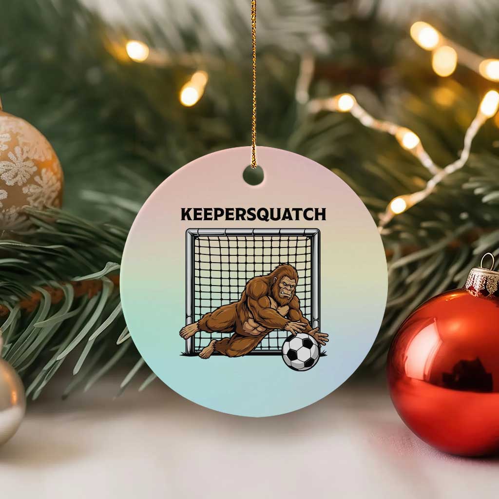 Funny Bigfoot Soccer Goalkeeper Ceramic Ornament Keepersquatch TS12 1pc Pastel Print Your Wear