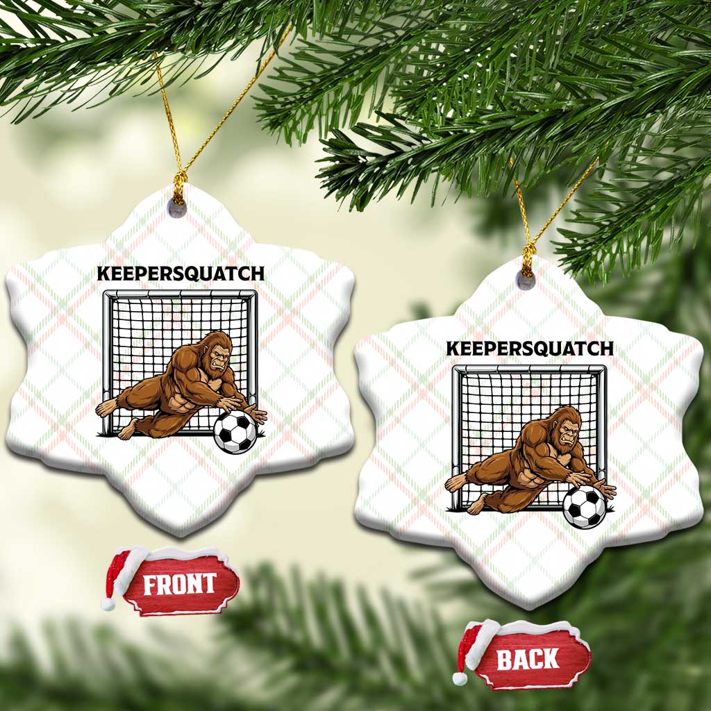 Funny Bigfoot Soccer Goalkeeper Ceramic Ornament Keepersquatch TS12 Print Your Wear