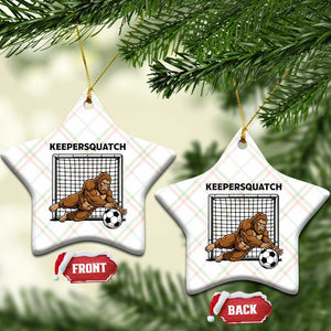 Funny Bigfoot Soccer Goalkeeper Ceramic Ornament Keepersquatch TS12 Print Your Wear