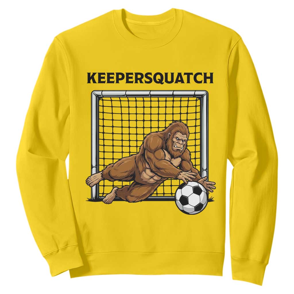 Funny Bigfoot Soccer Goalkeeper Sweatshirt Keepersquatch TS12 Daisy Print Your Wear