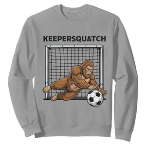 Funny Bigfoot Soccer Goalkeeper Sweatshirt Keepersquatch TS12 Sport Gray Print Your Wear