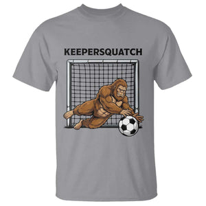 Funny Bigfoot Soccer Goalkeeper T Shirt Keepersquatch TS12 Sport Gray Print Your Wear