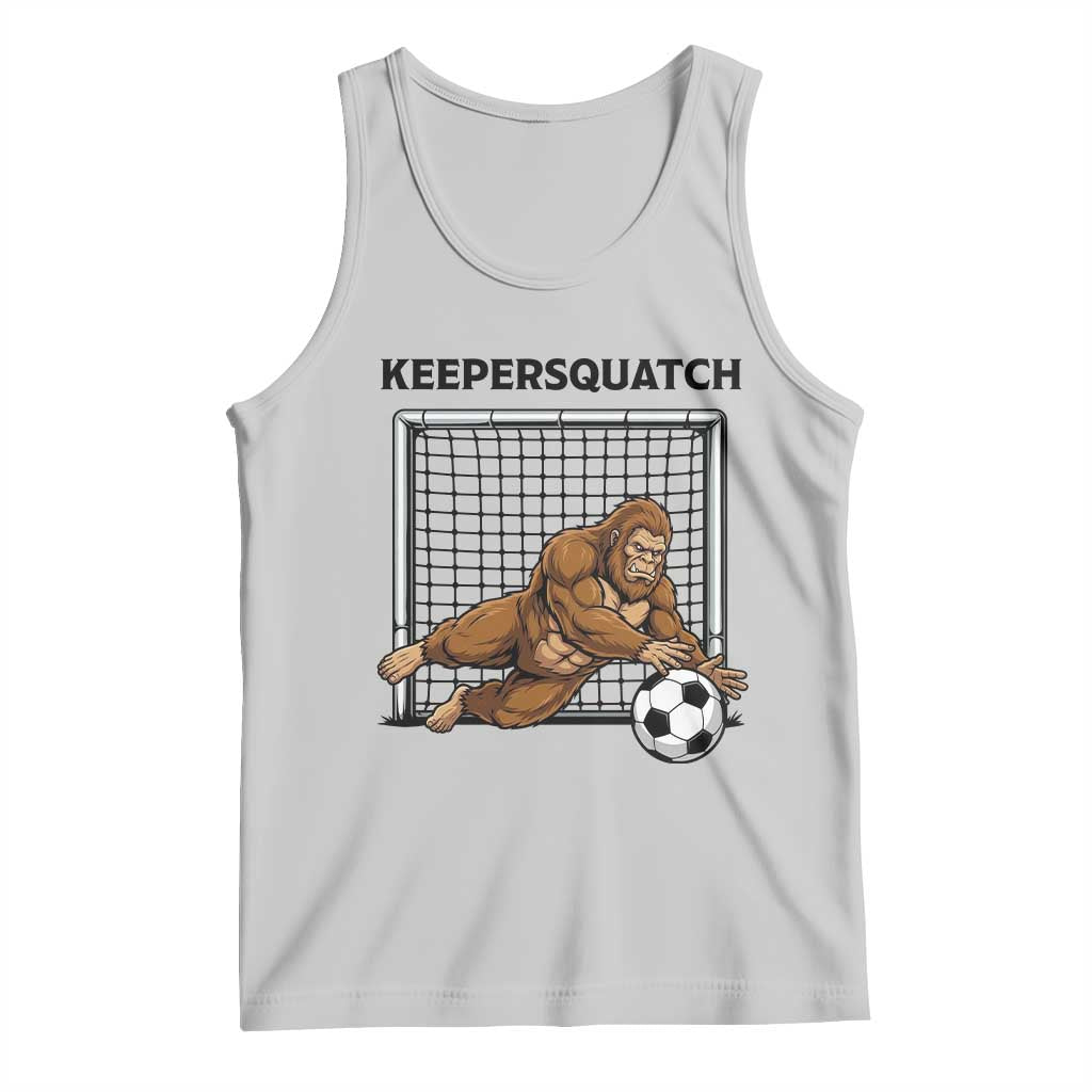 Funny Bigfoot Soccer Goalkeeper Tank Top Keepersquatch TS12 Ash Print Your Wear