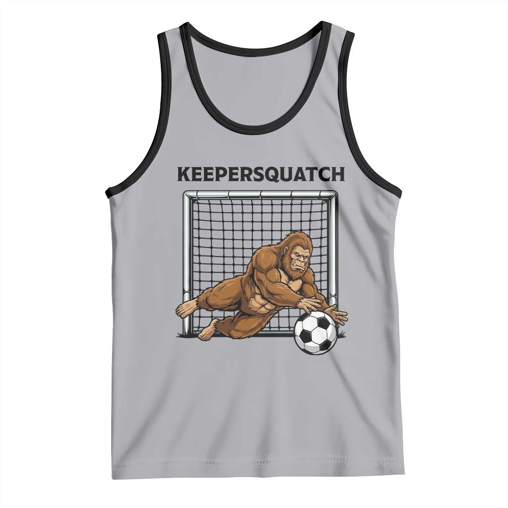 Funny Bigfoot Soccer Goalkeeper Tank Top Keepersquatch TS12 Athletic Heather Black Print Your Wear