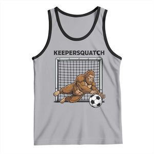 Funny Bigfoot Soccer Goalkeeper Tank Top Keepersquatch TS12 Athletic Heather Black Print Your Wear