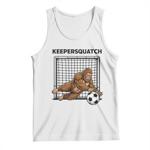 Funny Bigfoot Soccer Goalkeeper Tank Top Keepersquatch TS12 White Print Your Wear