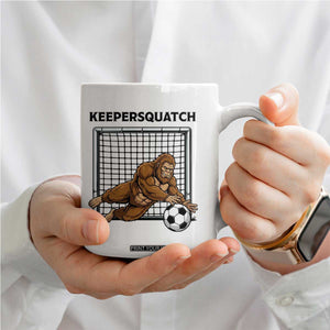 Funny Bigfoot Soccer Goalkeeper Coffee Mug Keepersquatch TS12 Print Your Wear