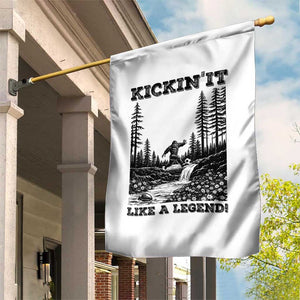 Kickin It Like A Legend Garden Flag Funny Bigfoot Soccer Player TS12 Print Your Wear