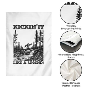 Kickin It Like A Legend Garden Flag Funny Bigfoot Soccer Player TS12 Print Your Wear