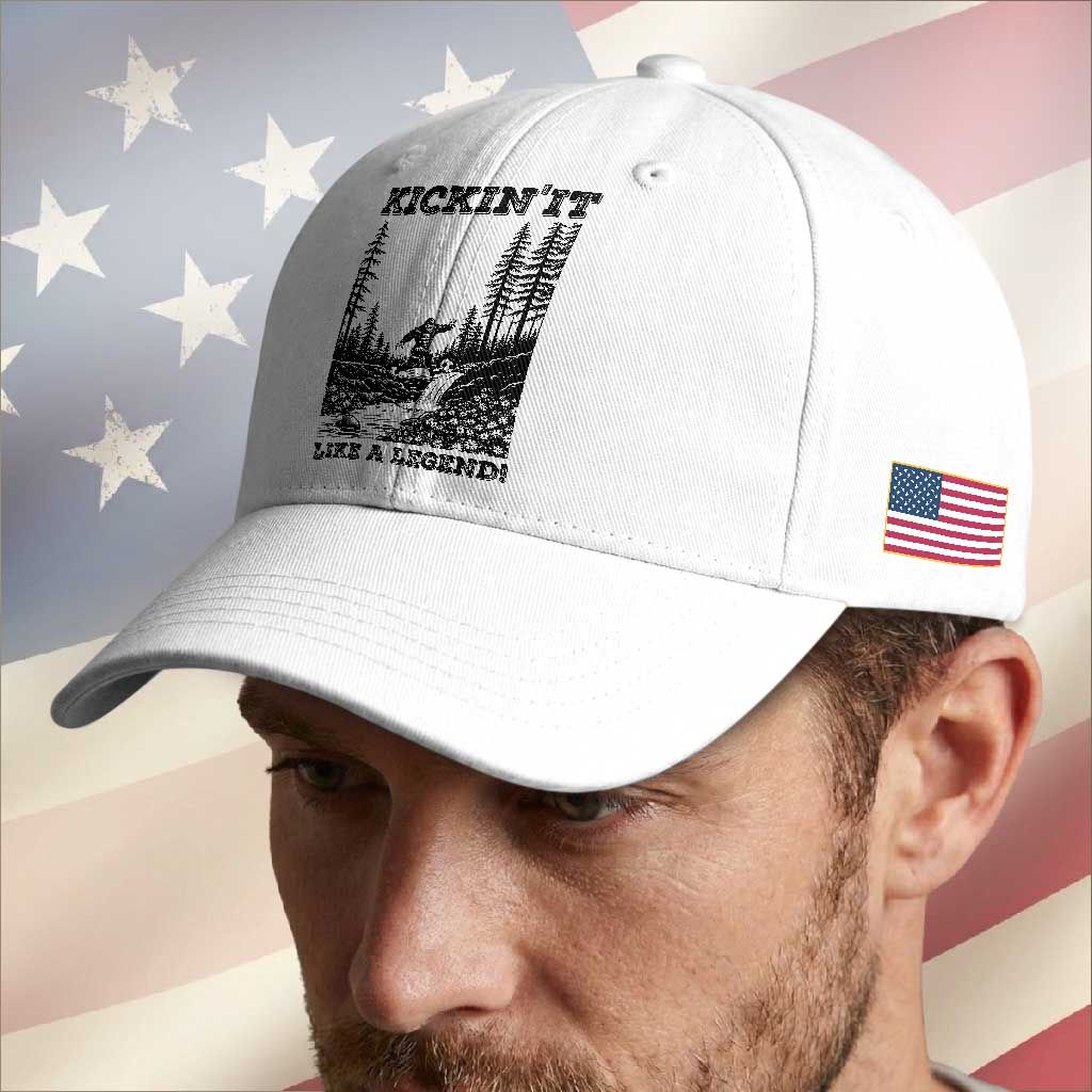Kickin It Like A Legend Baseball Cap Funny Bigfoot Soccer Player TS12 Print Your Wear