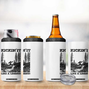 Kickin It Like A Legend 4 in 1 Can Cooler Tumbler Funny Bigfoot Soccer Player TS12 Print Your Wear