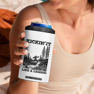 Kickin It Like A Legend 4 in 1 Can Cooler Tumbler Funny Bigfoot Soccer Player TS12 Print Your Wear