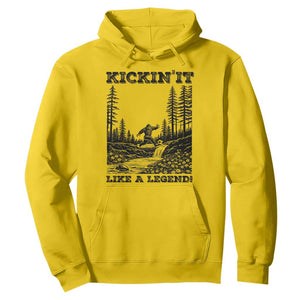 Kickin It Like A Legend Hoodie Funny Bigfoot Soccer Player TS12 Daisy Print Your Wear