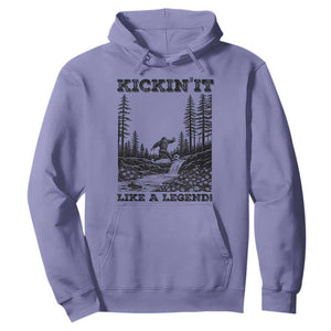 Kickin It Like A Legend Hoodie Funny Bigfoot Soccer Player TS12 Violet Print Your Wear