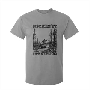 Kickin It Like A Legend T Shirt For Kid Funny Bigfoot Soccer Player TS12 Sport Gray Print Your Wear