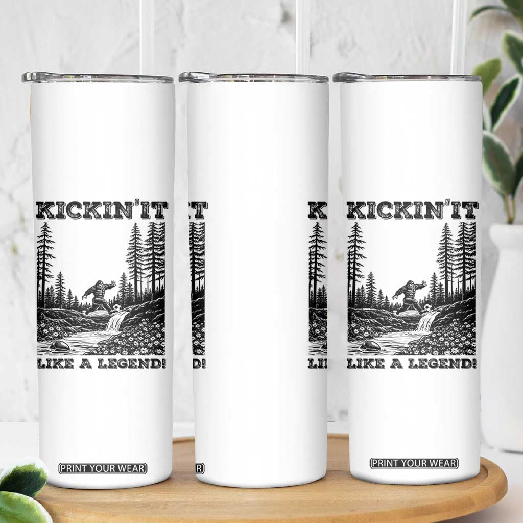 Kickin It Like A Legend Skinny Tumbler Funny Bigfoot Soccer Player TS12 Print Your Wear