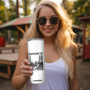 Kickin It Like A Legend Skinny Tumbler Funny Bigfoot Soccer Player TS12 Print Your Wear